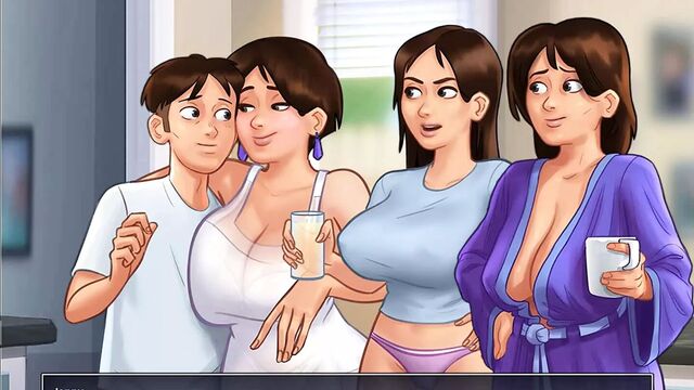 Летняя сага: милфа готова к большому доению - эпизод 134