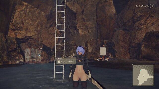 Nier 2B без нижнего белья и в черном латексном наряде