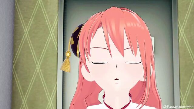 Luffy трахает маму Kagura Kouka из Gintama - вечеринка с Koikatsu