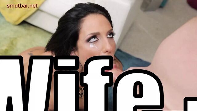 Камшот на лицо - милфу намазали спермой №6