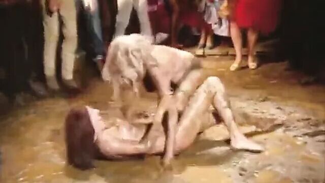 CatFight борется в грязи с публичок (винтаж 1960-х)