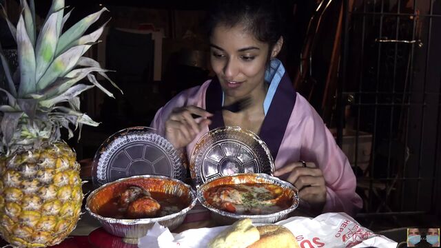 Прием пищи после сеанса - Meok шпилит с Mulan