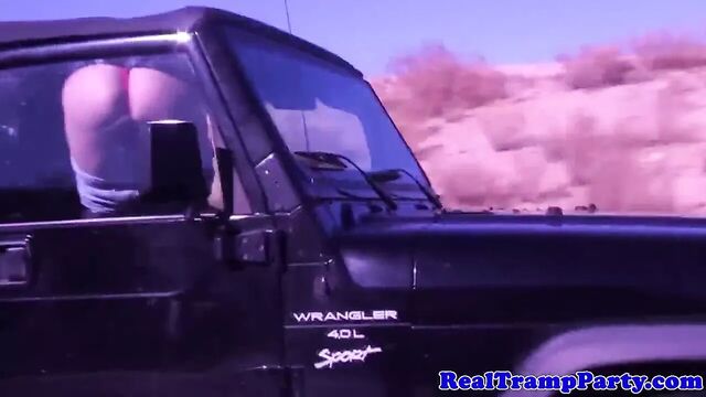 Настоящие эксгибиционисты светят на шоссе