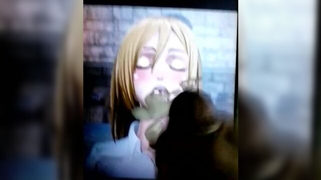 Сопка буккаке Krista Lenz (Shingeki без Kyojin)