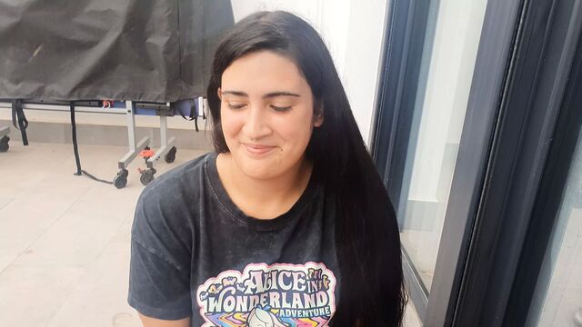 Минет от брюнетки