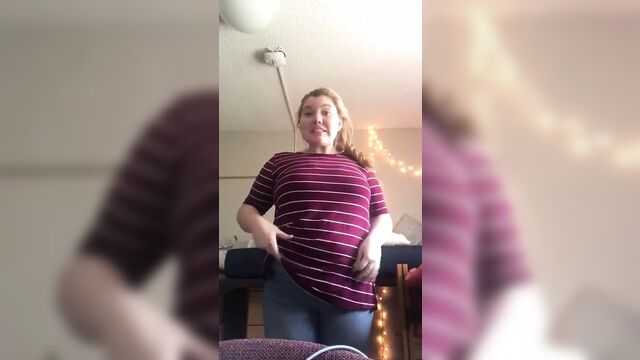 Chubby girl stripping 3