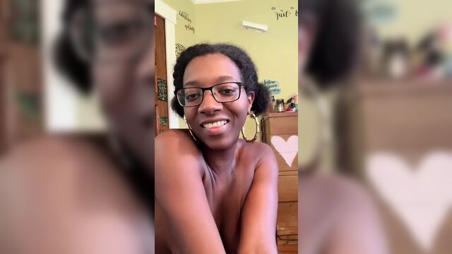 Sexy nerdy ebony