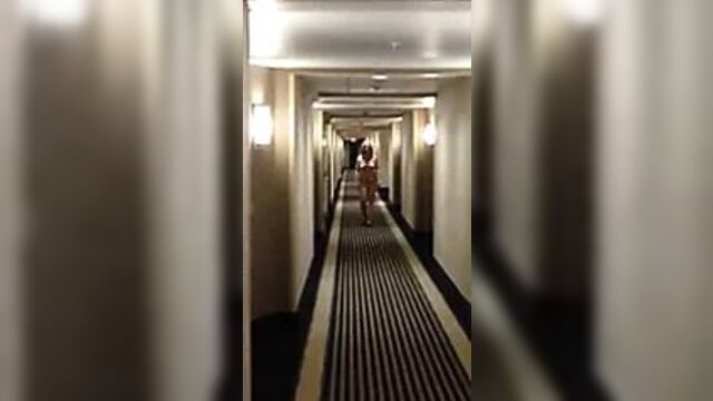 Blonde Wife dares to Walk Naked in Hotel