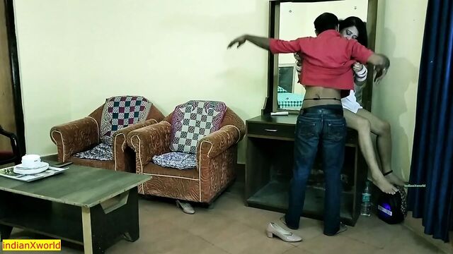 Indian hot milf aunty has hot sex with house servant!! Hindi full HD sex