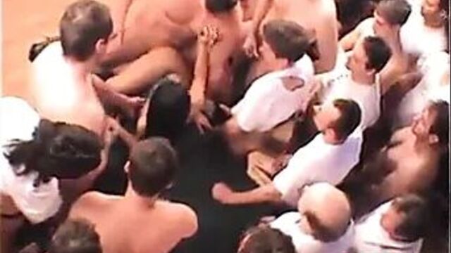 Cumshot Son's friends gang me