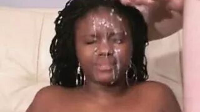 Маленькая подборка массивных черных камшотов на лицо