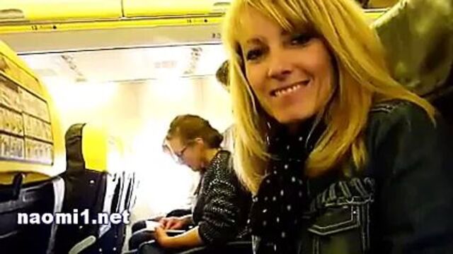 Handjob in the airplane