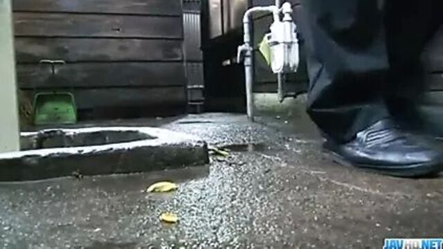 Hot mom, Aoba Itou, kneels to suck on a younger cock