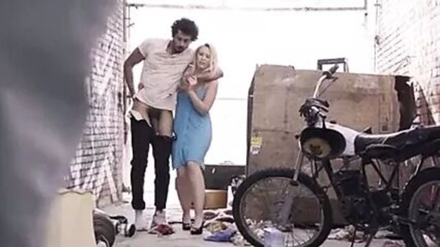 Blonde fucks man and gets creampied