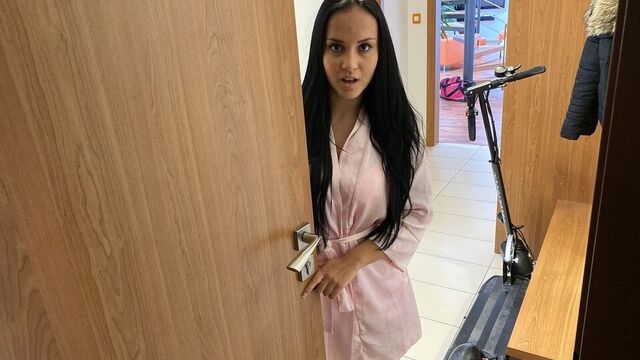 DEBT4k. Angry man tears brunette’s clothes off and penetrates her