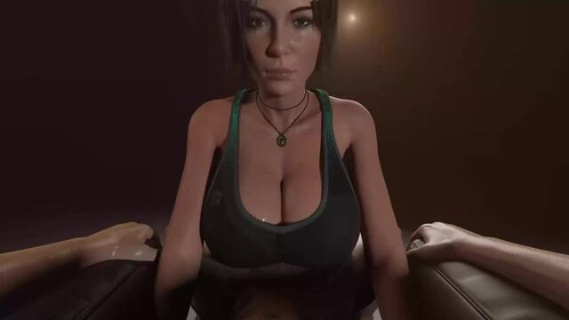 Lara Croft - минет с минетом