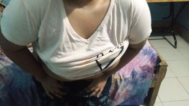 Hot Girlfriend gets fucked on big cock while watching boyfriend masturbate