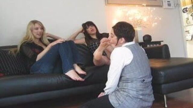 Tag-Teaming Lesbo With Our Feet