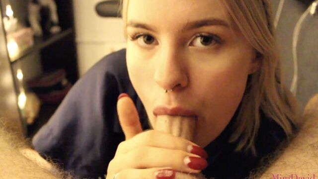 Incredible blowjob after shower and quick fuck - MiraDavid