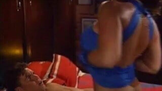 Busty babe fucking in high boots