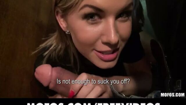 Public Pickups - Gorgeous blonde bartender paid for sex