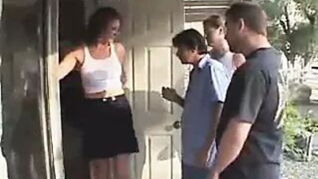 Four Studs Gang Up On A Horny Milf