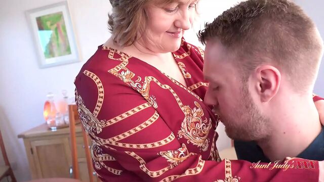AuntJudysXXX - Mature Cougar Housewife Mrs. Kugar brings home a young man from the club