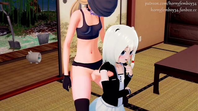 Beatani (Kumagai Chisato) - вздутие живота от фембоя (vTuber)