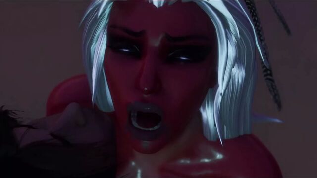 3D монстр суккуба спаривается с мужчиной - осеменение