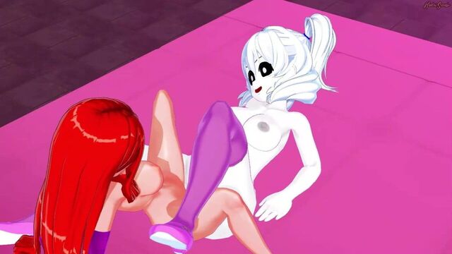 Женщина Sans и Jessica Rabbit занимаются лесбийским сексом.