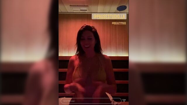 Персидская иранская модель Estrella Nouri, сексуальное бикини, вживую, сосок