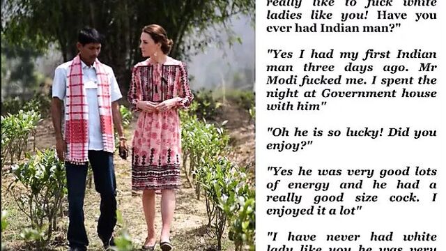 Kate Middleton получает коричневый индийский хуй