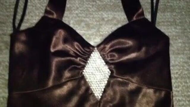 Коричневая атласная в платье возвращения домой Jessica Mcclintock