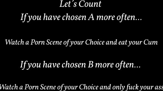 Пройди тест на сисси (издание большого черного члена)
