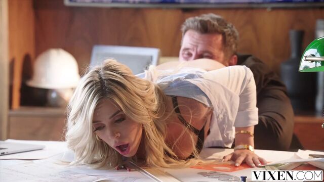 VIXEN - соблазнительная Allie страстно связана со своим боссом