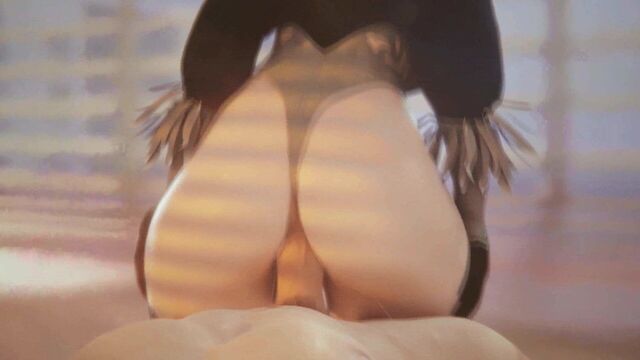 Nier автоматы 2b с анальным кримпаем (анимация со звуком)