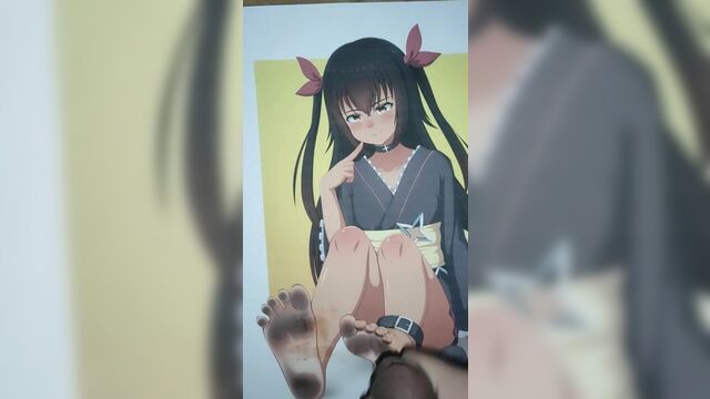 Трибьют спермы ступней Nemesis (to love-ru)
