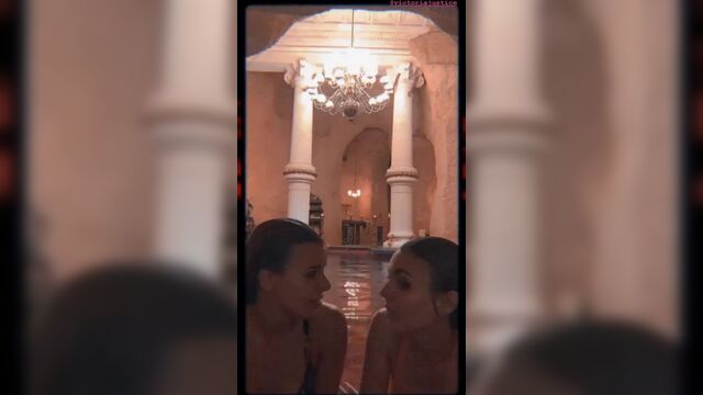 Victoria Justice и Madison Grace Reed в бикини в бассейне