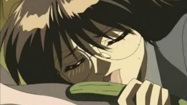 Хентай анальная мастурбация с огурцом