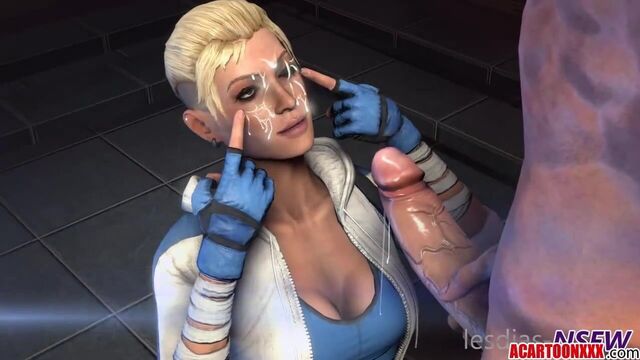 Блондинку с большими сиськами Cassie Cage трахнули в разных позах