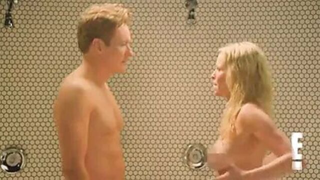 Chelsea Handler и Conan O'Brien - обнаженный душ бездельники