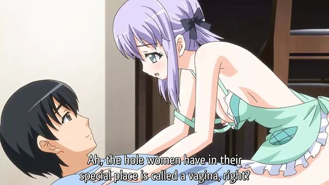 Хентай без цензуры - аниме учительница-милфа делает минет, HD