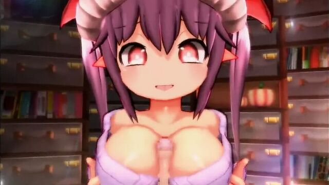 Симпатичная Succubi вылизывает молоко всей твоей спермой