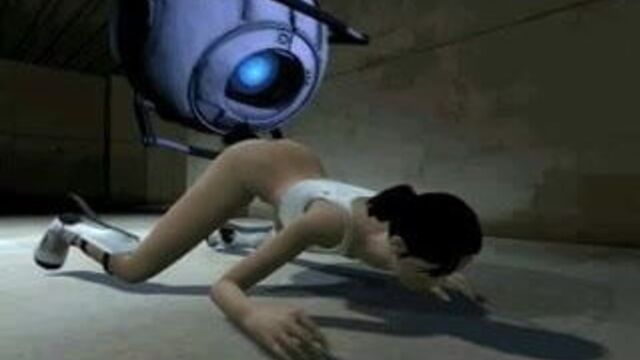 Wheatley трахает Out of Chell из портала 2