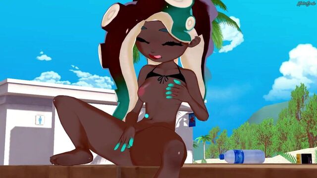 Marina Ida трахает пальцами ее киску на пляже. вздор 2 хентая