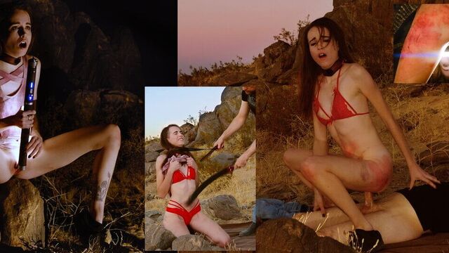 БДСМ-секс под звездами - миниатюрная покорная Brooke Johnson