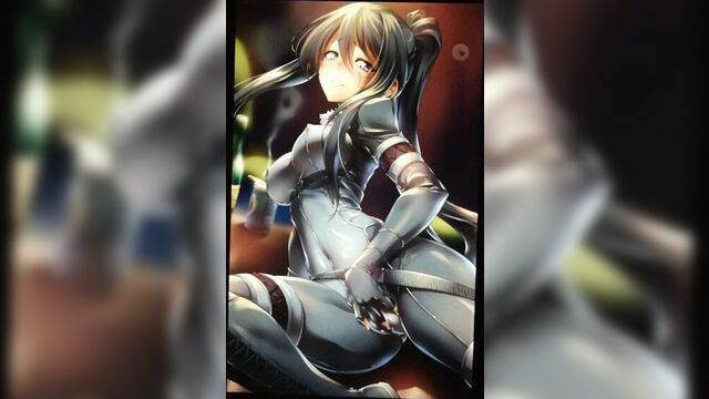 Искусство меча онлайн, альтернатива - трибьют спермы для pitohui