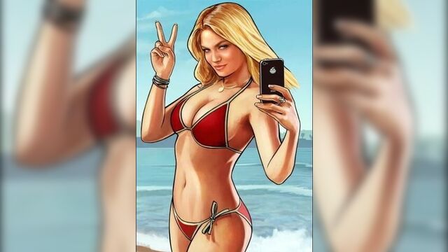 Gta 5, женщина в бикини